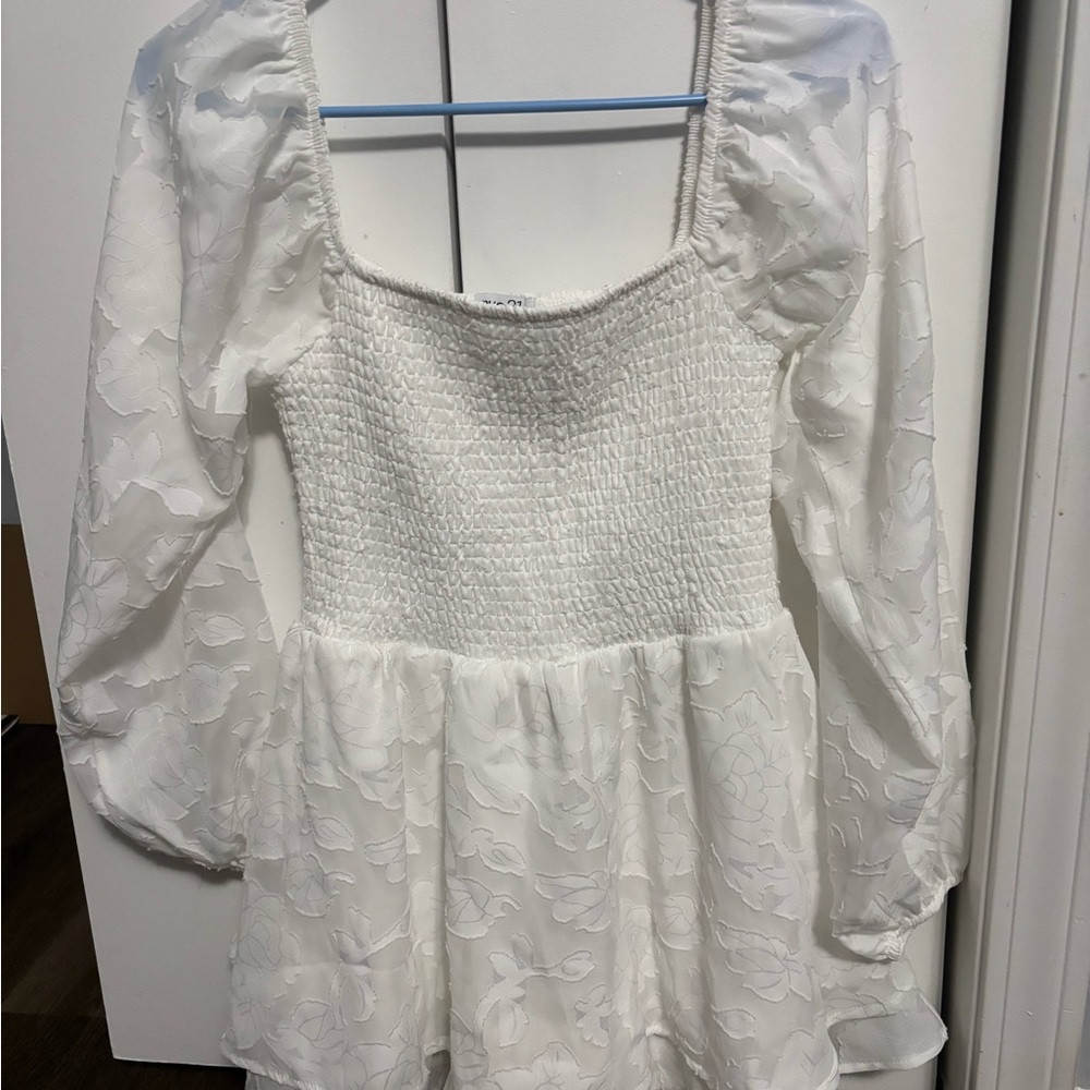 White Textured dress rue21